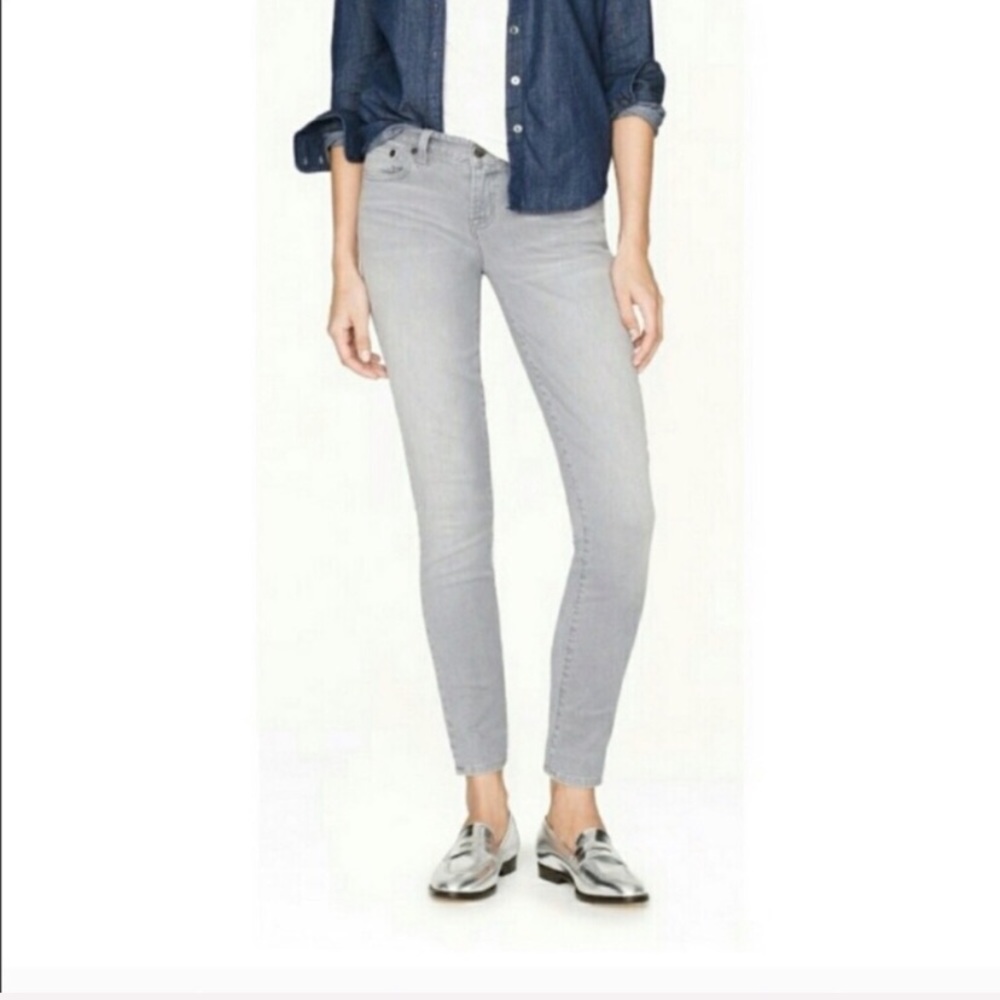 J. Crew Gray Toothpick Skinny Jeans Size 25